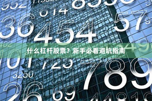 什么杠杆股票？新手必看避坑指南